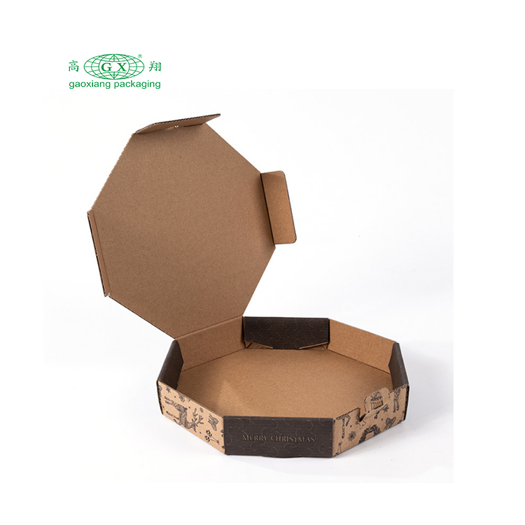 Goedkope op maat gemaakte alle maten 9 10 11 12 14 18 inch gegolfde kraftpapier pizzadozen