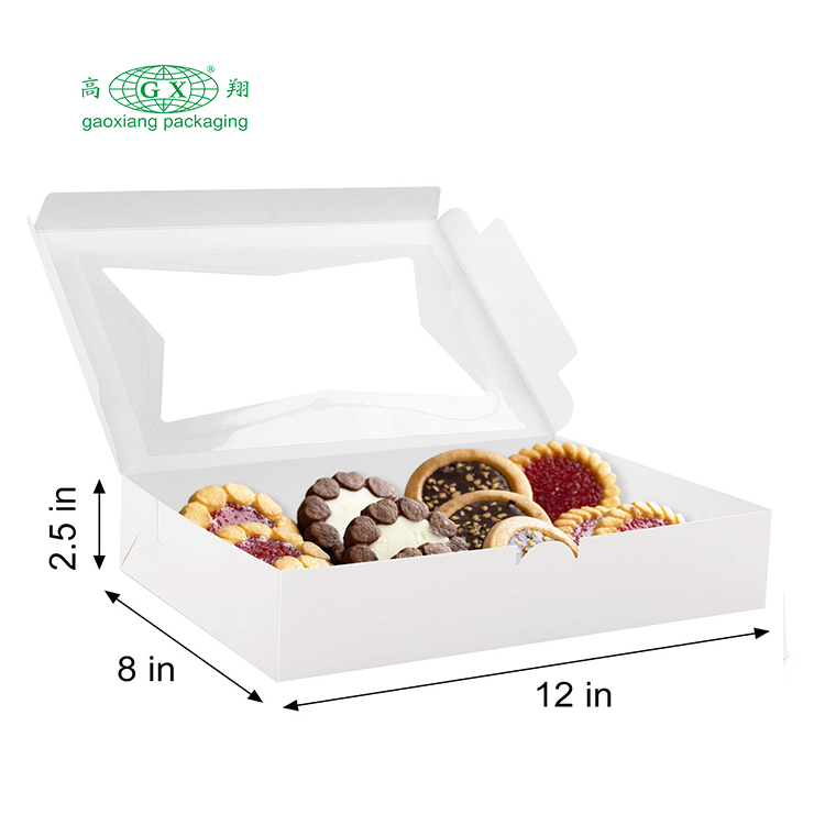 Hot selling op maat gemaakte opvouwbare donuts broodverpakking papieren dozen met logo