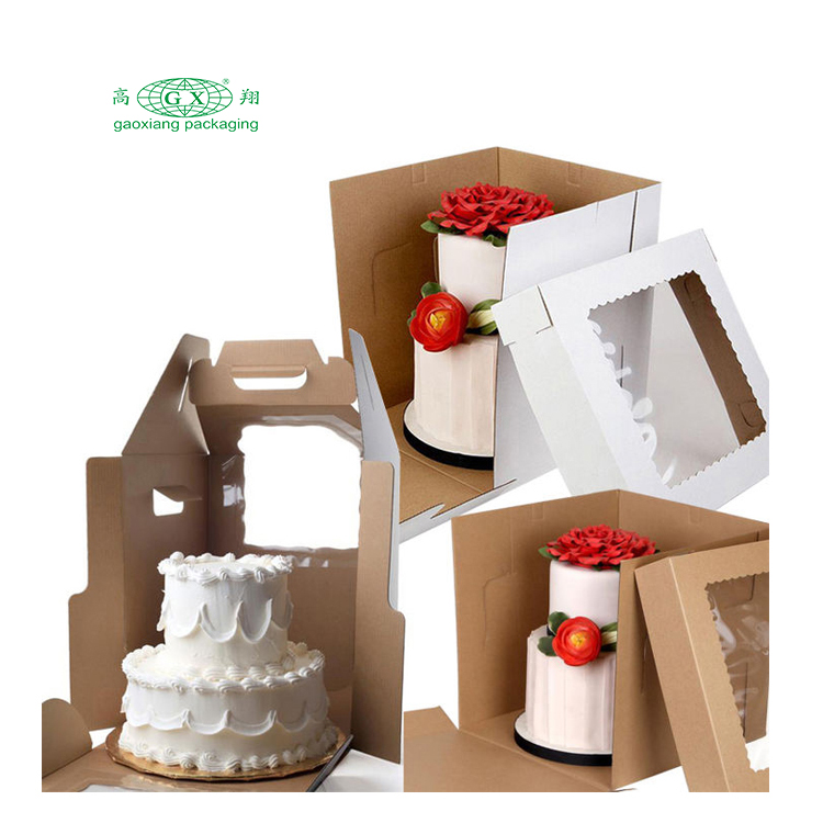 Groothandel roze bruiloft bedankjes ontwerpen ronde cilinder vierkante verpakking voor 10 12 inch verfdoos verpakking hoge cake papieren doos