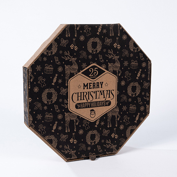 Goedkope op maat gemaakte alle maten 9 10 11 12 14 18 inch gegolfde kraftpapier pizzadozen