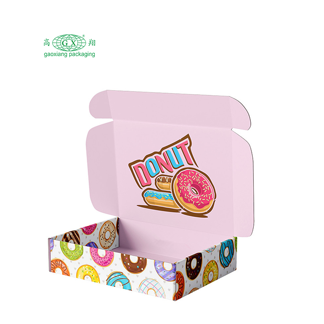 Groothandel op maat gemaakte roze bakkerij cake donuts en koekjes donut verpakking gepersonaliseerde dozen