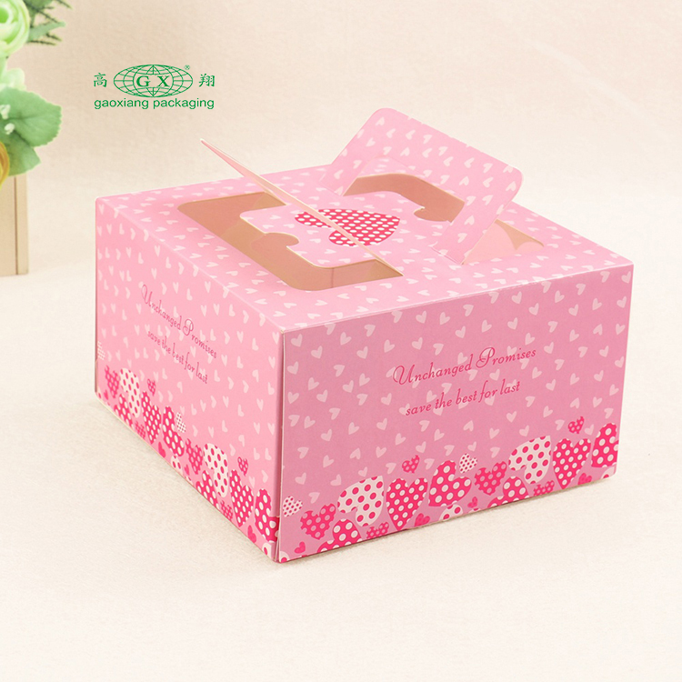 Groothandel roze bruiloft bedankje ontwerpen ronde cilinder vierkante verpakking voor 10 12 inch kleurdoos verpakking lange cake papieren doos - 副本