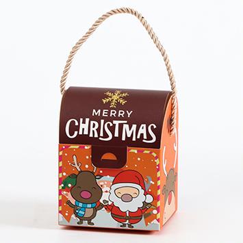 Aangepaste groothandel creatieve kerstcadeau opvouwbare handtas kerst appel papieren zak