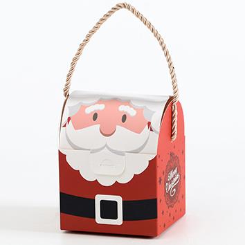 Aangepaste groothandel creatieve kerstcadeau opvouwbare handtas kerst appel papieren zak