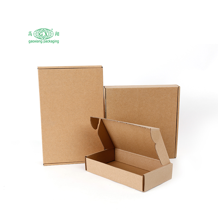 Op maat bedrukte e-fluit pruik verpakking gewoon papier kartonnen cosmetische mailer golfkartonnen verzenddoos
