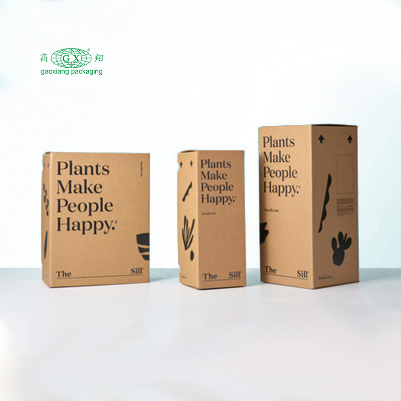 Aangepaste gepersonaliseerde recyclebare gegolfde platte planten bloemen papieren doosverpakking