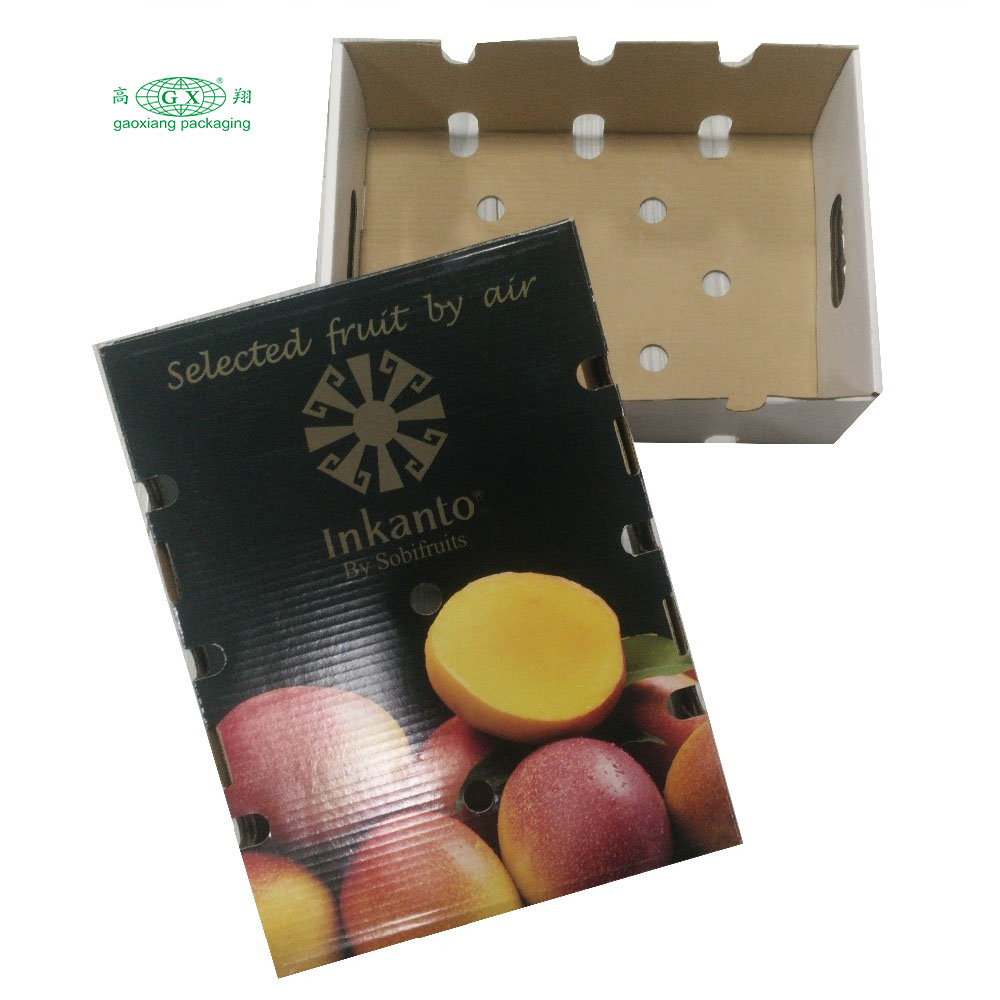 Aangepaste recyclebare kleurrijke kartonnen kartonnen verzenddoos voor groenten en fruit