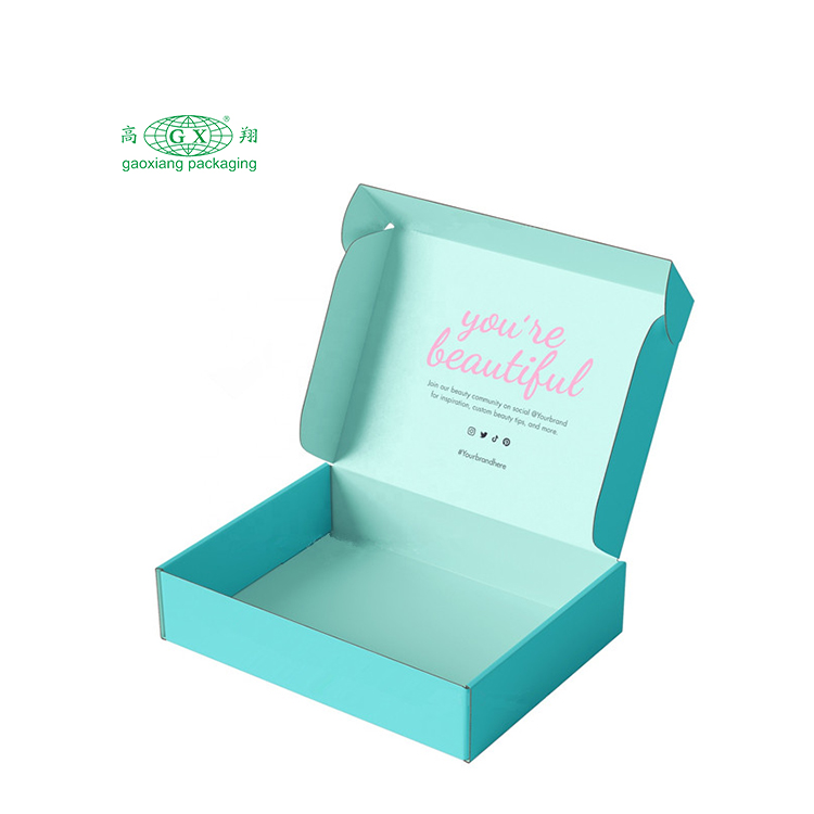 Leuke roze anime girl custom eco golfpapier verzenddoos verpakking voor beauty skincare cosmetische startup