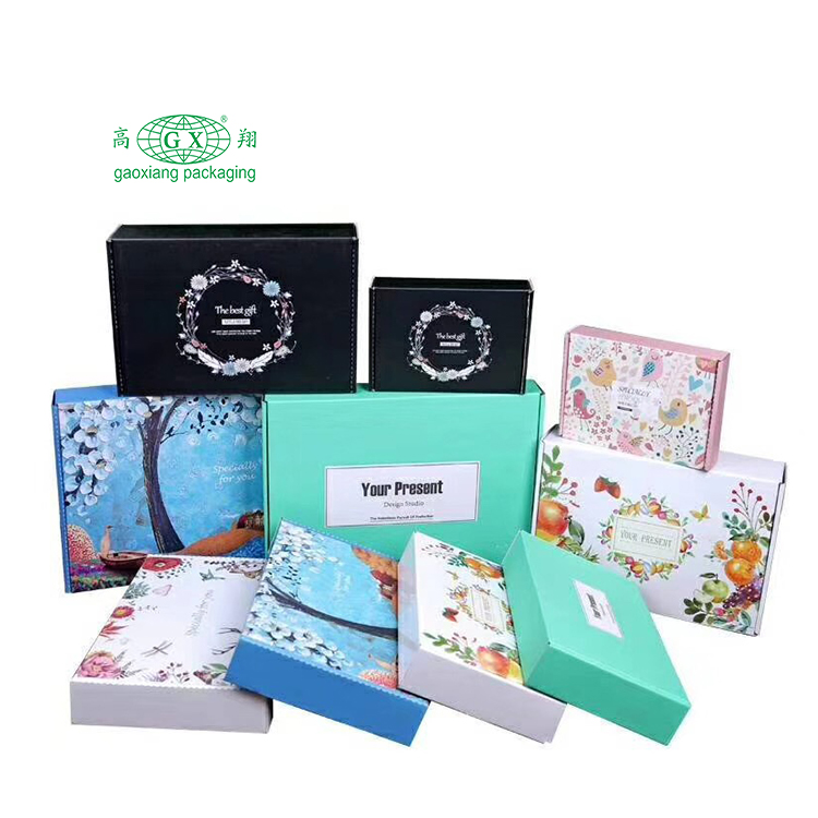 Aangepaste logo bedrukte verzenddoos mailers afdrukken kartonnen doos kleding opvouwbare mailer box