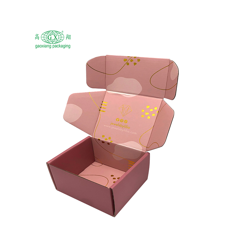 Custom logo luxe kleine ketting ring oorbellen verzenddoos golfkarton mailing mailer sieraden verzenddozen voor sieraden verpakking