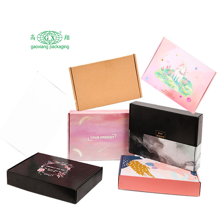 Aangepaste logo bedrukte verzenddoos mailers afdrukken kartonnen doos kleding opvouwbare mailer box