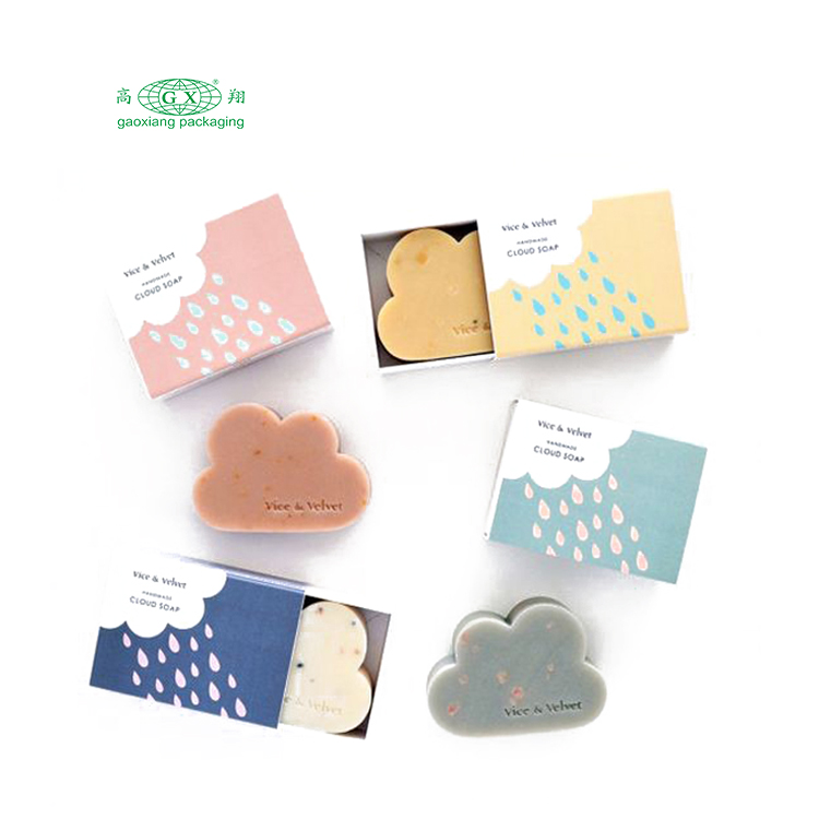 Eco-vriendelijke kraftpapier aangepaste logo asst kleur bedrukte zeepkist