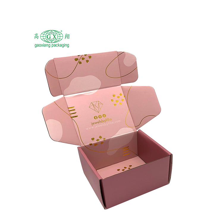 Custom logo luxe kleine ketting ring oorbellen verzenddoos golfkarton mailing mailer sieraden verzenddozen voor sieraden verpakking