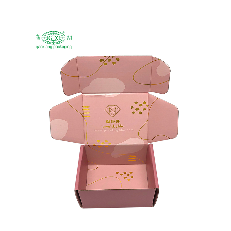 Custom logo luxe kleine ketting ring oorbellen verzenddoos golfkarton mailing mailer sieraden verzenddozen voor sieraden verpakking