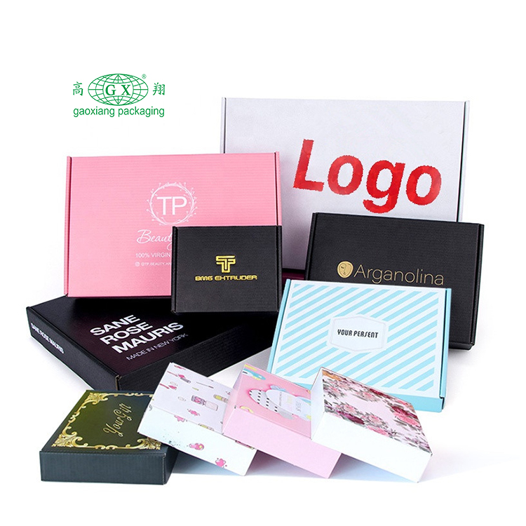 Op maat gemaakt opvouwbaar geschenkoverhemd duurzame hoed kleding bedrukt verzendkarton golfkartonnen verpakking op maat gemaakte logo mailerbox
