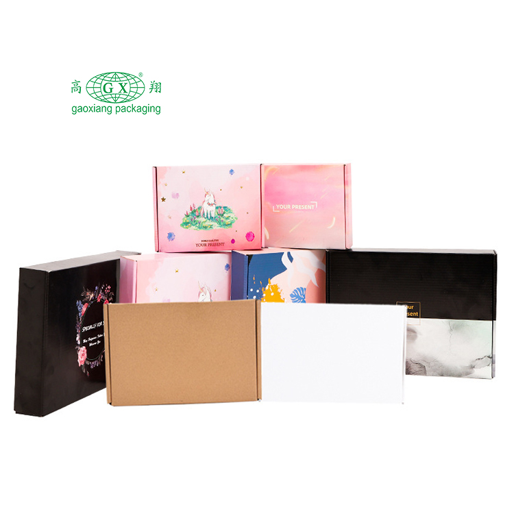Aangepaste logo bedrukte verzenddoos mailers afdrukken kartonnen doos kleding opvouwbare mailer box