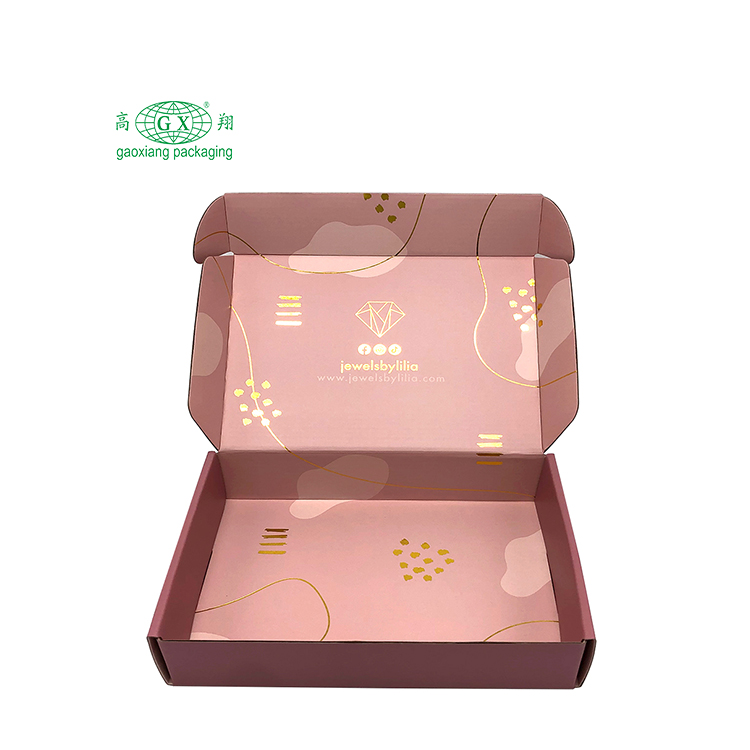 Custom logo luxe kleine ketting ring oorbellen verzenddoos golfkarton mailing mailer sieraden verzenddozen voor sieraden verpakking