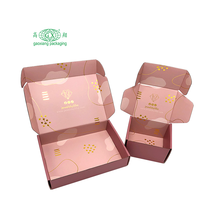 Custom logo luxe kleine ketting ring oorbellen verzenddoos golfkarton mailing mailer sieraden verzenddozen voor sieraden verpakking
