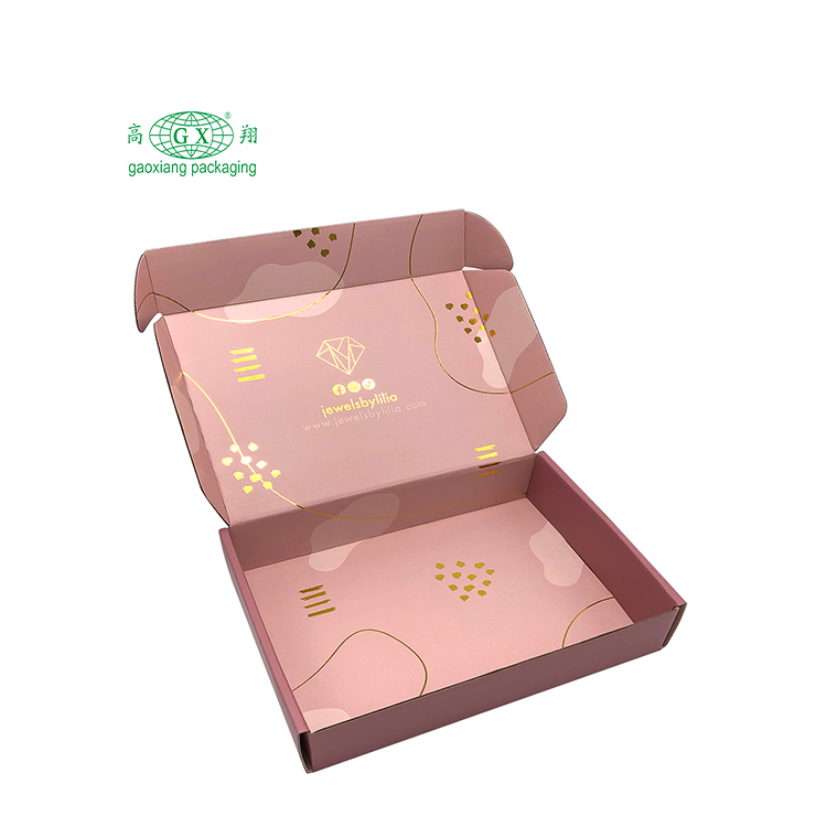 Custom logo luxe kleine ketting ring oorbellen verzenddoos golfkarton mailing mailer sieraden verzenddozen voor sieraden verpakking