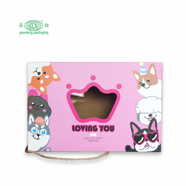 Custom logo fancy papier mailer doos kinderkleding boek speelgoed golfkartonnen doos venster doos