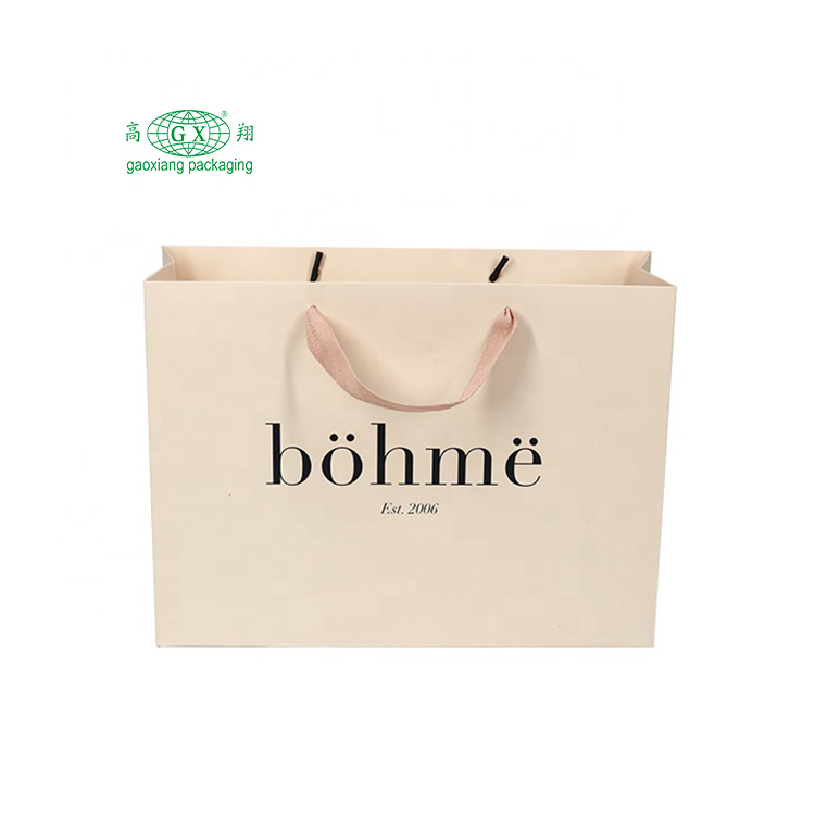 Groothandel goedkope prijs luxe beroemde merk cadeau op maat bedrukte witte kraftpapier boodschappentas met uw eigen logo
