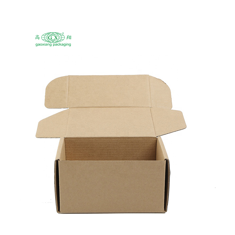 Op maat gemaakte papieren recycle kraft bruine verpakking verzenddozen bedrukte golfkartonnen verpakkingsdozen