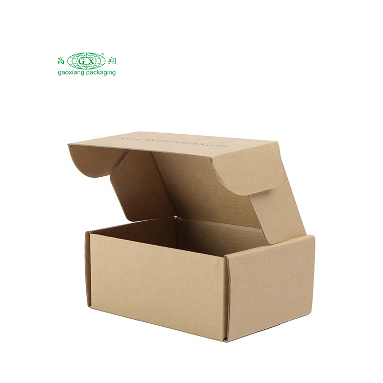 Op maat gemaakte papieren recycle kraft bruine verpakking verzenddozen bedrukte golfkartonnen verpakkingsdozen