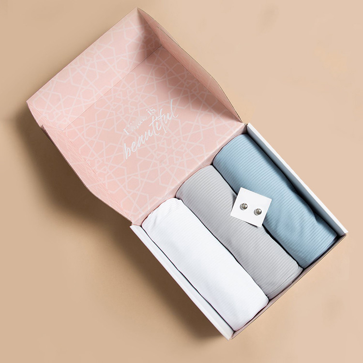 Op maat gemaakte gepersonaliseerde sjaal sjaals sjaal chiffon set geschenkdoos verpakking