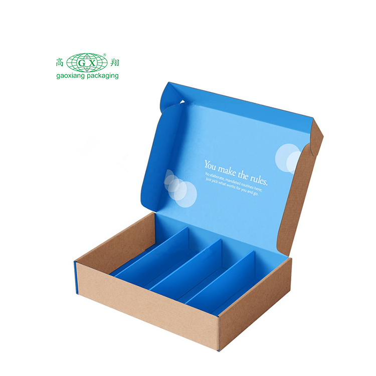 Groothandel eco huidverzorging schoonheidsdoek verpakking mailer golfpapier aangepaste logo bedrukte geschenkverpakking mailing verpakking