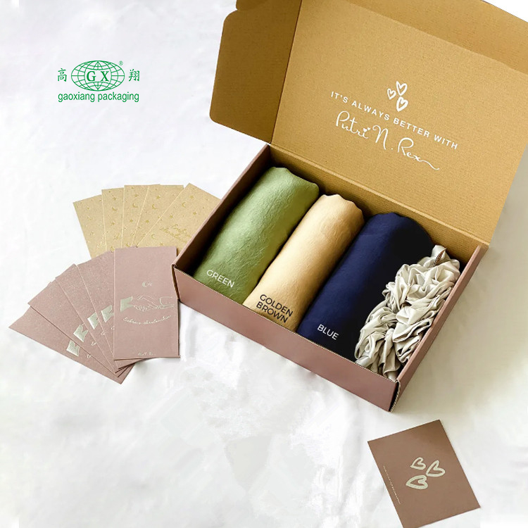Op maat gemaakte gepersonaliseerde sjaal sjaals sjaal chiffon set geschenkdoos verpakking